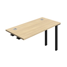 [SYN1260CPNOBK1PX] Synergy Bench Extension With Cable Ports: 1 Person (Fsc) | 1200 X 600 | Nova Oak/Black