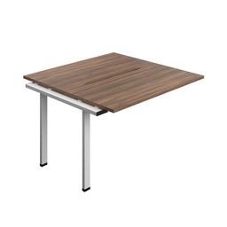 [SYN1270CODWSV2PX] Synergy Bench Extension With Cut Out: 2 Person (Fsc) | 1200 X 700 | Dark Walnut/Silver
