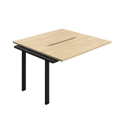 [SYN1270CONOBK2PX] Synergy Bench Extension With Cut Out: 2 Person (Fsc) | 1200 X 700 | Nova Oak/Black
