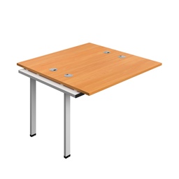 [SYN1270CPBESV2PX] Synergy Bench Extension With Cable Ports: 2 Person (Fsc) | 1200 X 700 | Beech/Silver