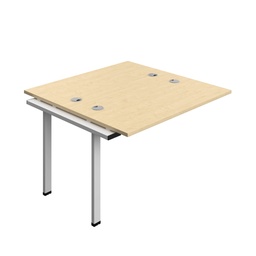 [SYN1270CPMASV2PX] Synergy Bench Extension With Cable Ports: 2 Person (Fsc) | 1200 X 700 | Maple/Silver