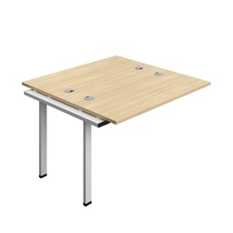 [SYN1270CPNOSV2PX] Synergy Bench Extension With Cable Ports: 2 Person (Fsc) | 1200 X 700 | Nova Oak/Silver