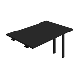 [SYN1280COBKBK1PX] Synergy Bench Extension With Cut Out: 1 Person (Fsc) | 1200 X 800 | Black/Black