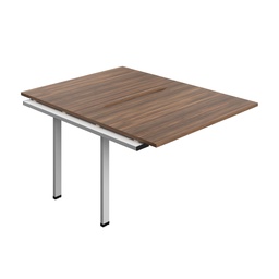 [SYN1280CODWSV2PX] Synergy Bench Extension With Cut Out: 2 Person (Fsc) | 1200 X 800 | Dark Walnut/Silver