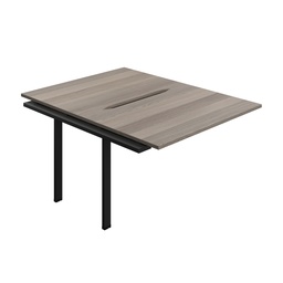 [SYN1280COGOBK2PX] Synergy Bench Extension With Cut Out: 2 Person (Fsc) | 1200 X 800 | Grey Oak/Black