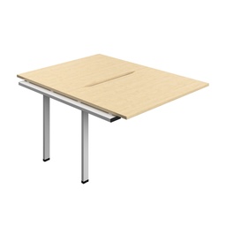 [SYN1280COMASV2PX] Synergy Bench Extension With Cut Out: 2 Person (Fsc) | 1200 X 800 | Maple/Silver
