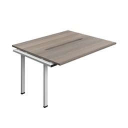 [SYN1460COGOSV2PX] Synergy Bench Extension With Cut Out: 2 Person (Fsc) | 1400 X 600 | Grey Oak/Silver