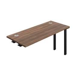 [SYN1460CPDWBK1PX] Synergy Bench Extension With Cable Ports: 1 Person (Fsc) | 1400 X 600 | Dark Walnut/Black