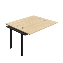 [SYN1460CPNOBK2PX] Synergy Bench Extension With Cable Ports: 2 Person (Fsc) | 1400 X 600 | Nova Oak/Black