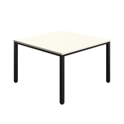 [ZFIMT1212WHBK] FRACTION INFINITY 120 X 120 MEETING TABLE - WHITE  WITH BLACK LEGS