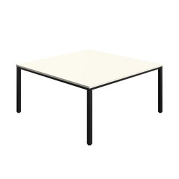 [ZFIMT1616WHBK] FRACTION INFINITY 160 X 160 MEETING TABLE -  WHITE WITH BLACK LEGS