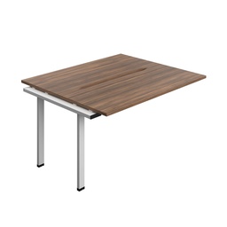 [SYN1470CODWSV2PX] Synergy Bench Extension With Cut Out: 2 Person (Fsc) | 1400 X 700 | Dark Walnut/Silver