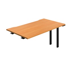 [SYN1480COBEBK1PX] Synergy Bench Extension With Cut Out: 1 Person (Fsc) | 1400 X 800 | Beech/Black