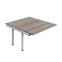 [SYN1480COGOSV2PX] Synergy Bench Extension With Cut Out: 2 Person (Fsc) | 1400 X 800 | Grey Oak/Silver
