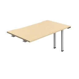 [SYN1480COMASV1PX] Synergy Bench Extension With Cut Out: 1 Person (Fsc) | 1400 X 800 | Maple/Silver