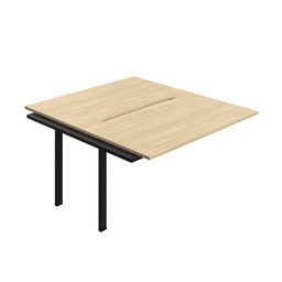 [SYN1480CONOBK2PX] Synergy Bench Extension With Cut Out: 2 Person (Fsc) | 1400 X 800 | Nova Oak/Black