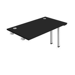 [SYN1480CPBKWH1PX] Synergy Bench Extension With Cable Ports: 1 Person (Fsc) | 1400 X 800 | Black/White