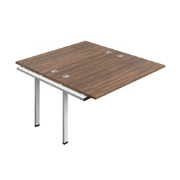 [SYN1480CPDWBK2PX] Synergy Bench Extension With Cable Ports: 2 Person (Fsc) | 1400 X 800 | Dark Walnut/Black