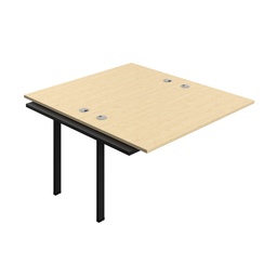 [SYN1480CPMASV2PX] Synergy Bench Extension With Cable Ports: 2 Person (Fsc) | 1400 X 800 | Maple/Silver