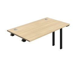[SYN1480CPNOBK1PX] Synergy Bench Extension With Cable Ports: 1 Person (Fsc) | 1400 X 800 | Nova Oak/Black
