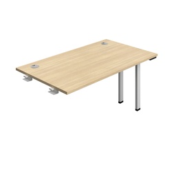 [SYN1480CPNOSV1PX] Synergy Bench Extension With Cable Ports: 1 Person (Fsc) | 1400 X 800 | Nova Oak/Silver