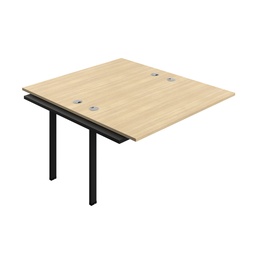 [SYN1480CPNOSV2PX] Synergy Bench Extension With Cable Ports: 2 Person (Fsc) | 1400 X 800 | Nova Oak/Silver