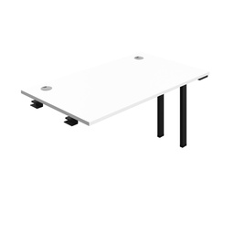 [SYN1480CPWHBK1PX] Synergy Bench Extension With Cable Ports: 1 Person (Fsc) | 1400 X 800 | White/Black