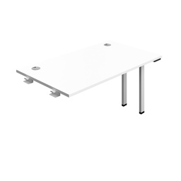 [SYN1480CPWHSV1PX] Synergy Bench Extension With Cable Ports: 1 Person (Fsc) | 1400 X 800 | White/Silver