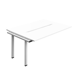 [SYN1660COWHSV2PX] Synergy Bench Extension With Cut Out: 2 Person (Fsc) | 1600 X 600 | White/Silver