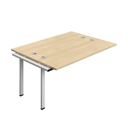 [SYN1660CPNOSV2PX] Synergy Bench Extension With Cable Ports: 2 Person (Fsc) | 1600 X 600 | Nova Oak/Silver