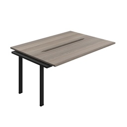[SYN1670COGOBK2PX] Synergy Bench Extension With Cut Out: 2 Person (Fsc) | 1600 X 700 | Grey Oak/Black