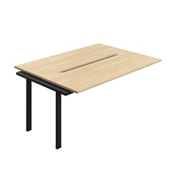 [SYN1670CONOBK2PX] Synergy Bench Extension With Cut Out: 2 Person (Fsc) | 1600 X 700 | Nova Oak/Black