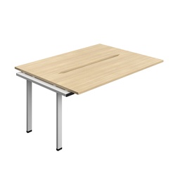 [SYN1670CONOSV2PX] Synergy Bench Extension With Cut Out: 2 Person (Fsc) | 1600 X 700 | Nova Oak/Silver