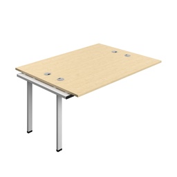 [SYN1670CPMASV2PX] Synergy Bench Extension With Cable Ports: 2 Person (Fsc) | 1600 X 700 | Maple/Silver