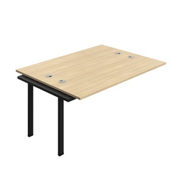 [SYN1670CPNOBK2PX] Synergy Bench Extension With Cable Ports: 2 Person (Fsc) | 1600 X 700 | Nova Oak/Black