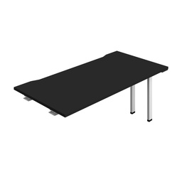 [SYN1680COBKWH1PX] Synergy Bench Extension With Cut Out: 1 Person (Fsc) | 1600 X 800 | Black/White