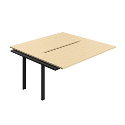 [SYN1680COMABK2PX] Synergy Bench Extension With Cut Out: 2 Person (Fsc) | 1600 X 800 | Maple/Black