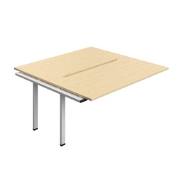 [SYN1680COMASV2PX] Synergy Bench Extension With Cut Out: 2 Person (Fsc) | 1600 X 800 | Maple/Silver