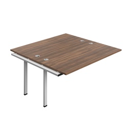 [SYN1680CPDWSV2PX] Synergy Bench Extension With Cable Ports: 2 Person (Fsc) | 1600 X 800 | Dark Walnut/Silver