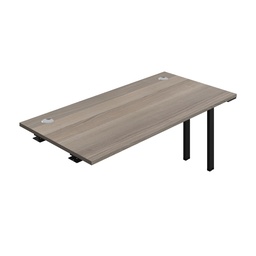 [SYN1680CPGOBK1PX] Synergy Bench Extension With Cable Ports: 1 Person (Fsc) | 1600 X 800 | Grey Oak/Black
