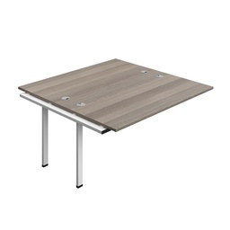 [SYN1680CPGOWH2PX] Synergy Bench Extension With Cable Ports: 2 Person (Fsc) | 1600 X 800 | Grey Oak/White
