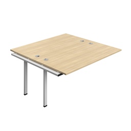 [SYN1680CPNOSV2PX] Synergy Bench Extension With Cable Ports: 2 Person (Fsc) | 1600 X 800 | Nova Oak/Silver