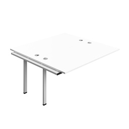 [SYN1680CPWHSV2PX] Synergy Bench Extension With Cable Ports: 2 Person (Fsc) | 1600 X 800 | White/Silver