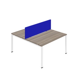 [SYN1280COGPLGOWHSCRB2P] Synergy 2P Bench Desk|1200X800mm|GoalPost|GreyOak/White|Royal Blue Screen