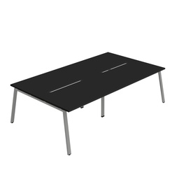 [SYN1280COAFRBKSV4P] Synergy 4P Bench Desk|1200X800mm|A-Frame|Black/Silver