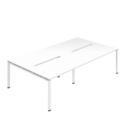 [SYN1680COGPLWHWH4P] Synergy 4P Bench Desk|1600X800mm|GoalPost|White/White