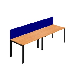 [SYN1480COGPLBEBKSCRB2SP] Synergy 2SP Bench Desk|1400X800mm|GoalPost|Beech/Black|Royal Blue Screen