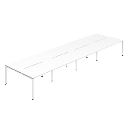 [SYN1280COGPLWHWH8P] Synergy 8P Bench Desk|1200X800mm|GoalPost|White/White