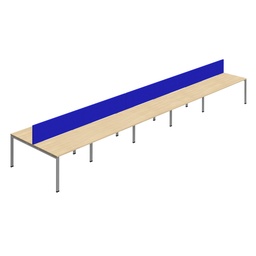 [SYN1280COGPLNOSVSCRB10P] Synergy 10P Bench Desk|1200X800mm|GoalPost|NovaOak/Silver|Royal Blue Screen