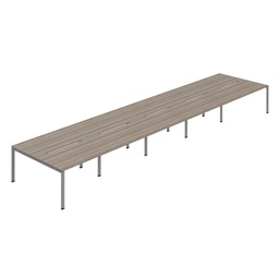 [SYN1280COGPLGOSV10P] Synergy 10P Bench Desk|1200X800mm|GoalPost|GreyOak/Silver